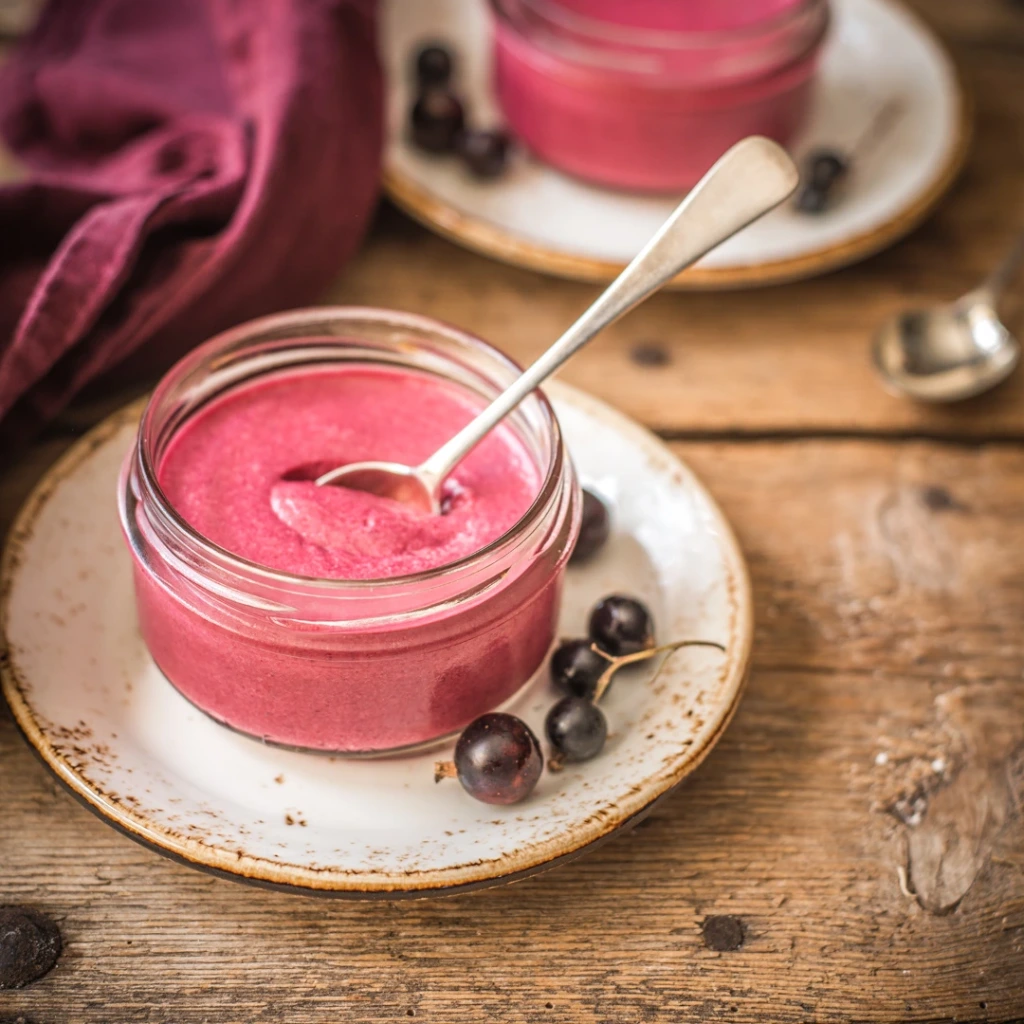 Blackcurrant mousse