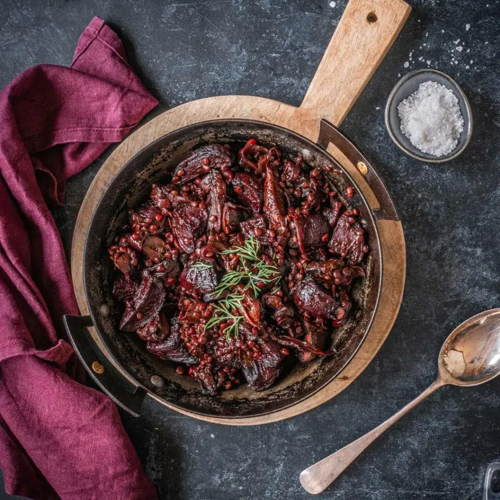 Beetroot bourgignon (2 people)