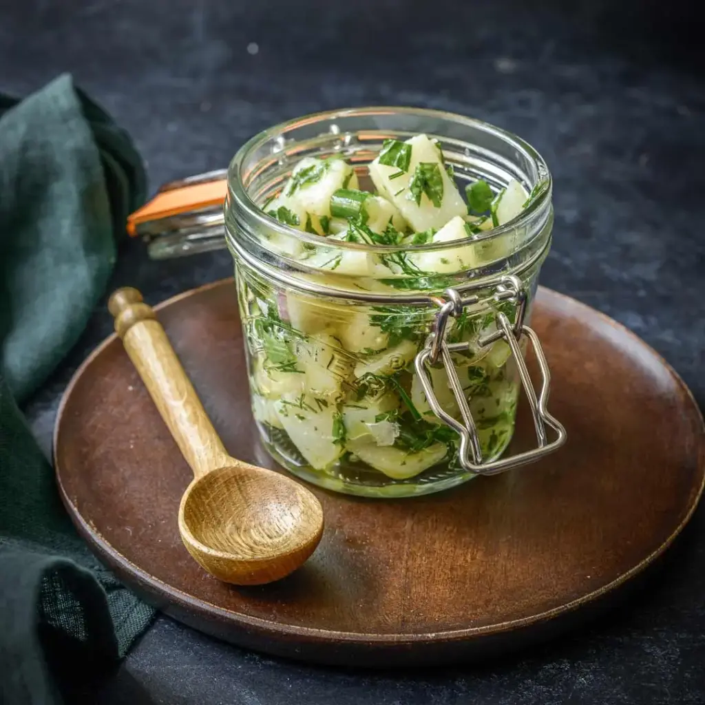 New potato, herb and spring onion salad