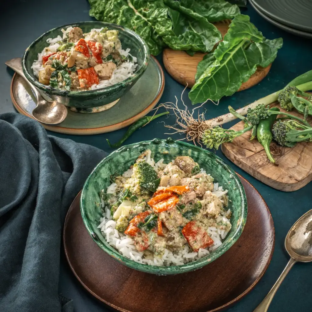 Pheasant and Vegetable Thai green curry 