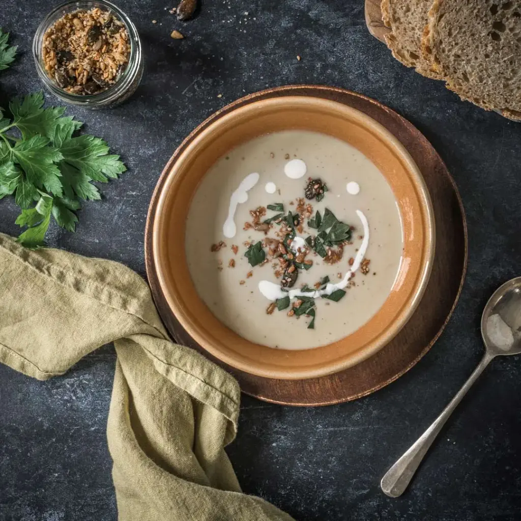 Cauliflower and Cheddar velouté