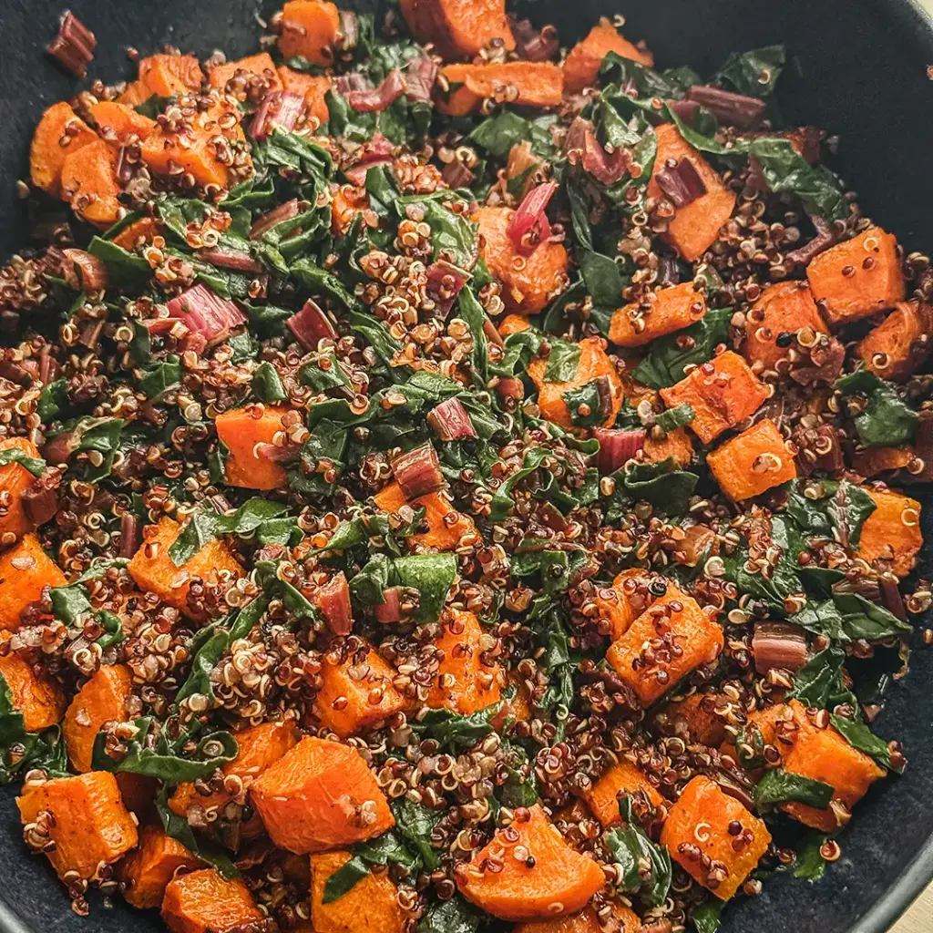 Carrot & red quinoa salad