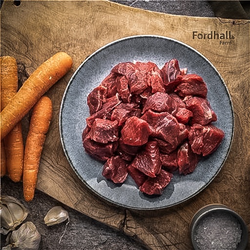 Beef - Diced Steak 500g - Fordhall Organic Farm