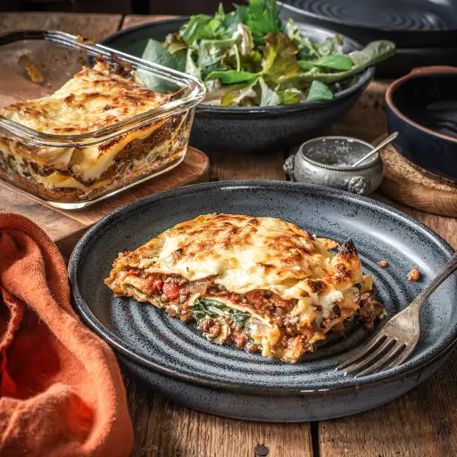 Squash and lentil lasagne