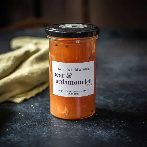 Pear and cardamom jam