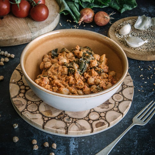 Chickpea and aubergine curry
