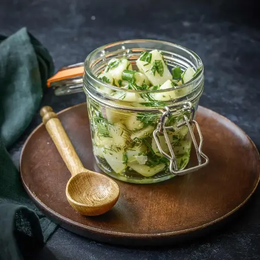 New potato, herb and spring onion salad