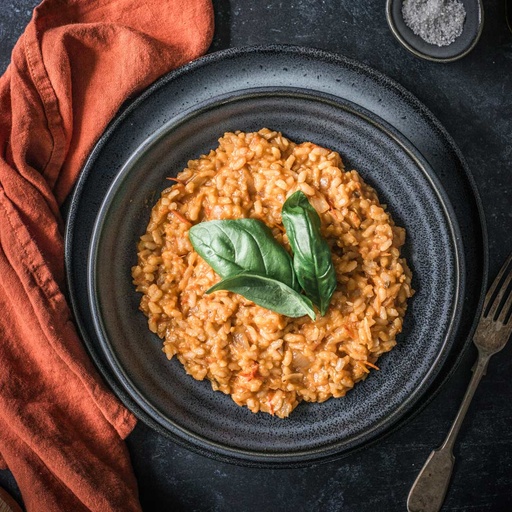 Heirloom tomato risotto (frozen)
