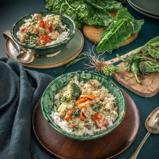 Pheasant and Vegetable Thai green curry 